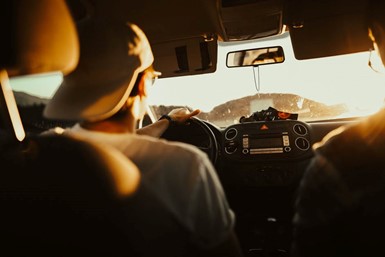 Teen driving a ford vehicle