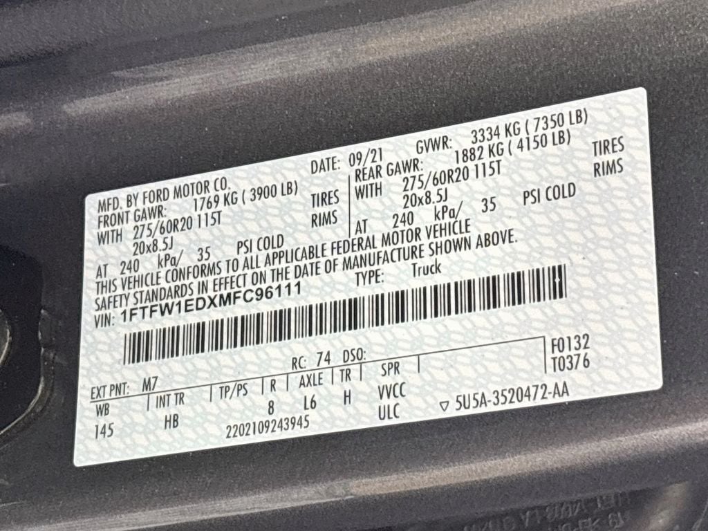 2021 Ford F-150 Lariat