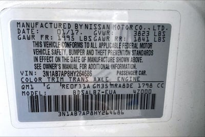 2017 Nissan Sentra S