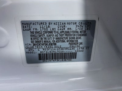 2019 Nissan Versa 1.6 SV