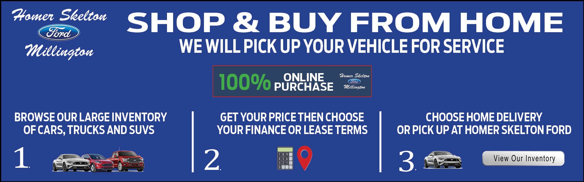 Shop and Buy from home at Homer Skelton Millington Ford in Millington TN