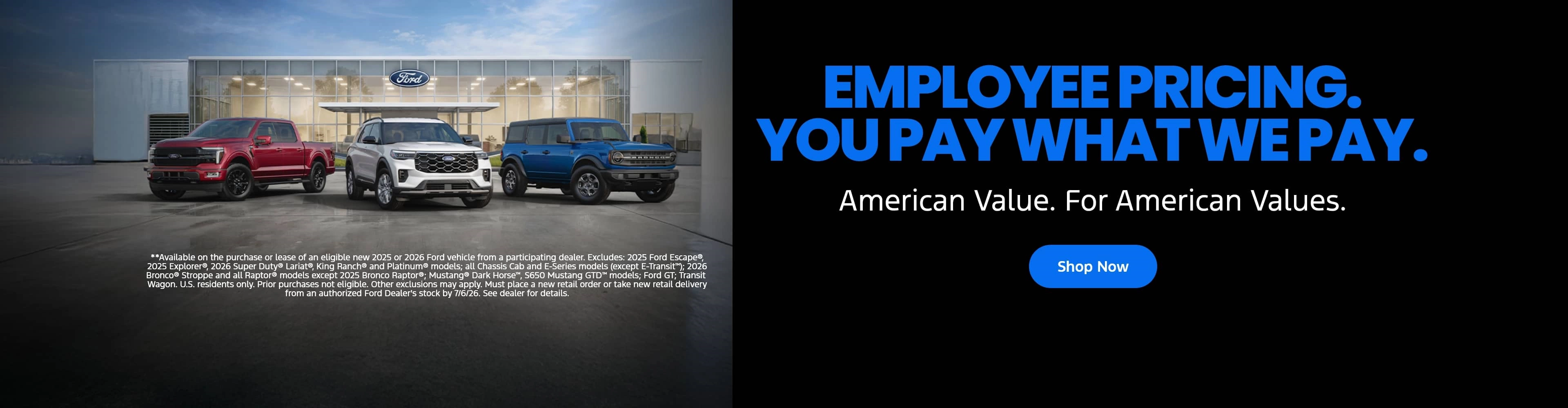 Employee Pricing at Homer Skelton Millington Ford in Millington TN